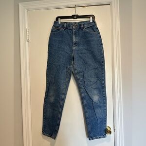 VINTAGE 80s/90s Women’s Sz:12M Lee Dark Wash High Rise Mom Tapered Jeans.